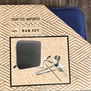 Crafted imports bar set with case
